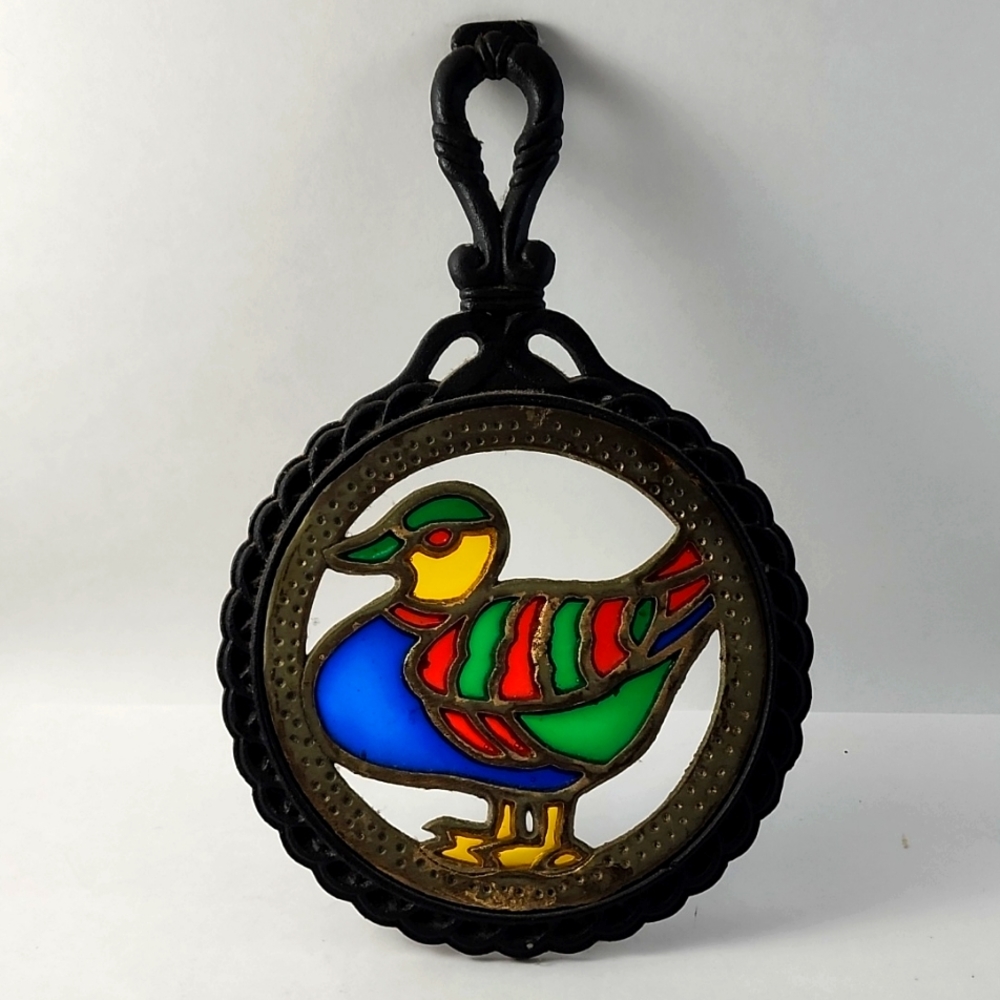 Trivet with Stained Glass Duck